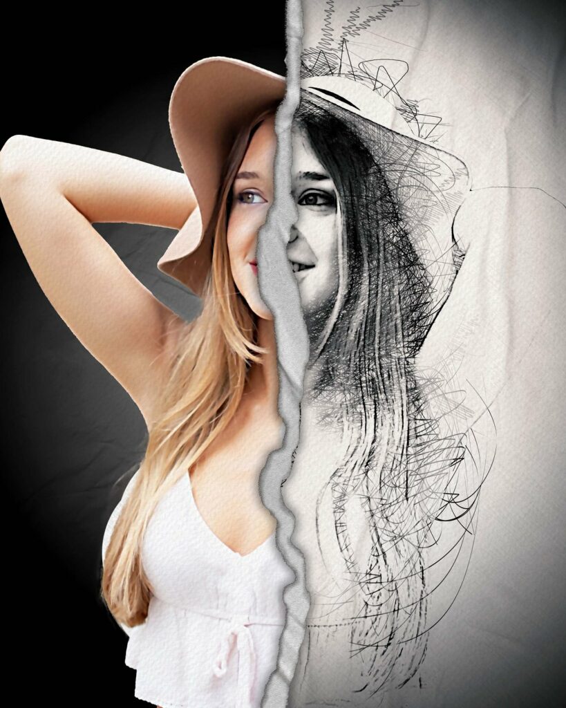 Photo Effect Ripped Paper Design - MasterBundles