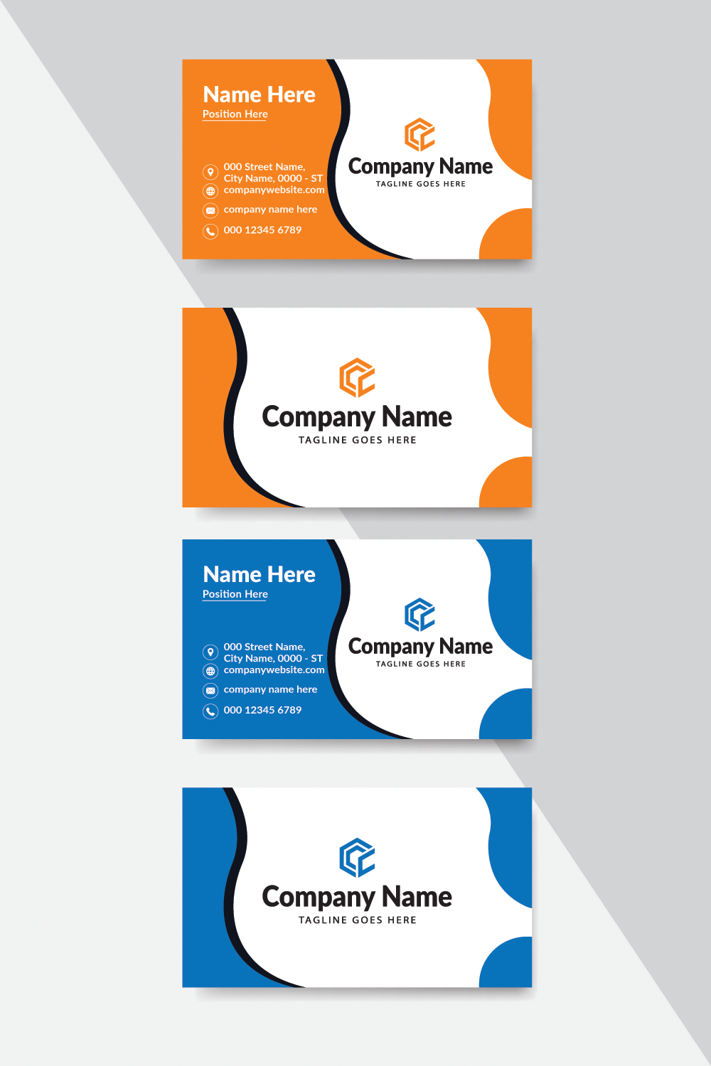 new Business Card Design Template pinterest preview image.