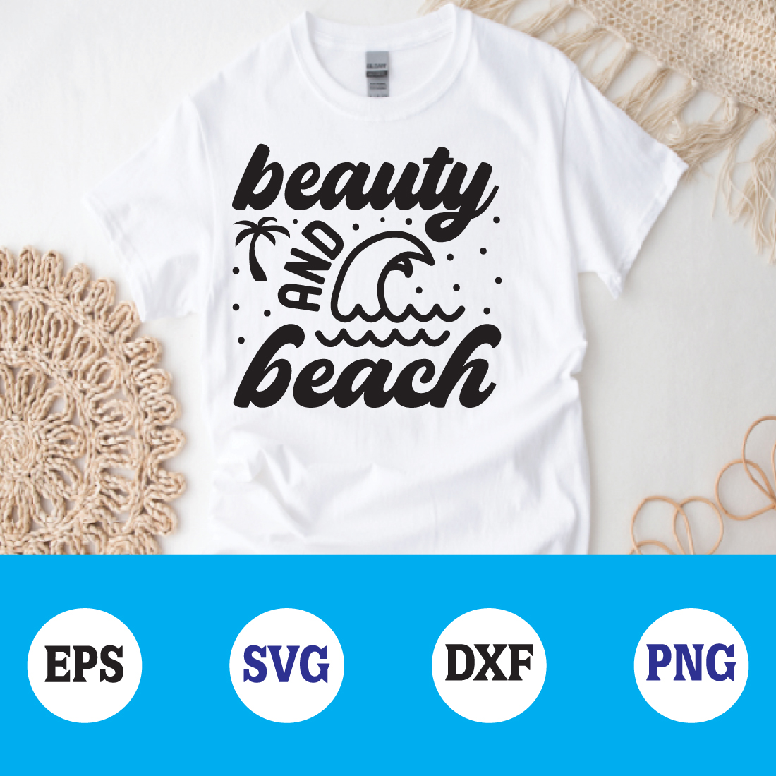 beauty and beach svg preview image.