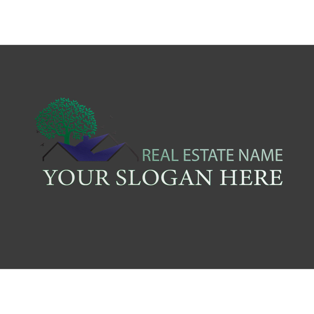 Real estate logo design preview image.
