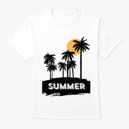 Black Modern Creative Summer Lifestyle and Hobbies T-shirt cover image.