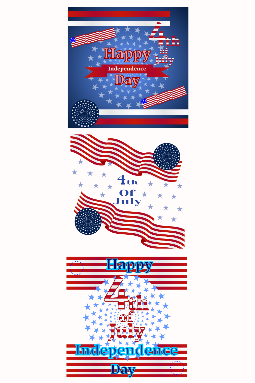 4th July Celebration Happy American Independence Day pinterest preview image.