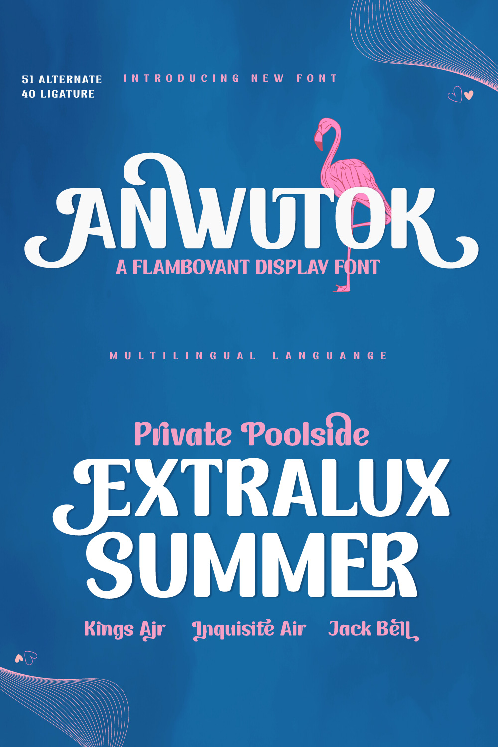ANWUTOK | Display Font pinterest preview image.