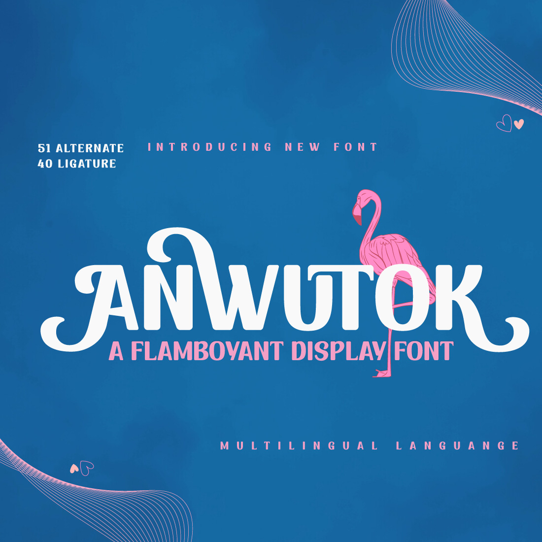 ANWUTOK | Display Font preview image.