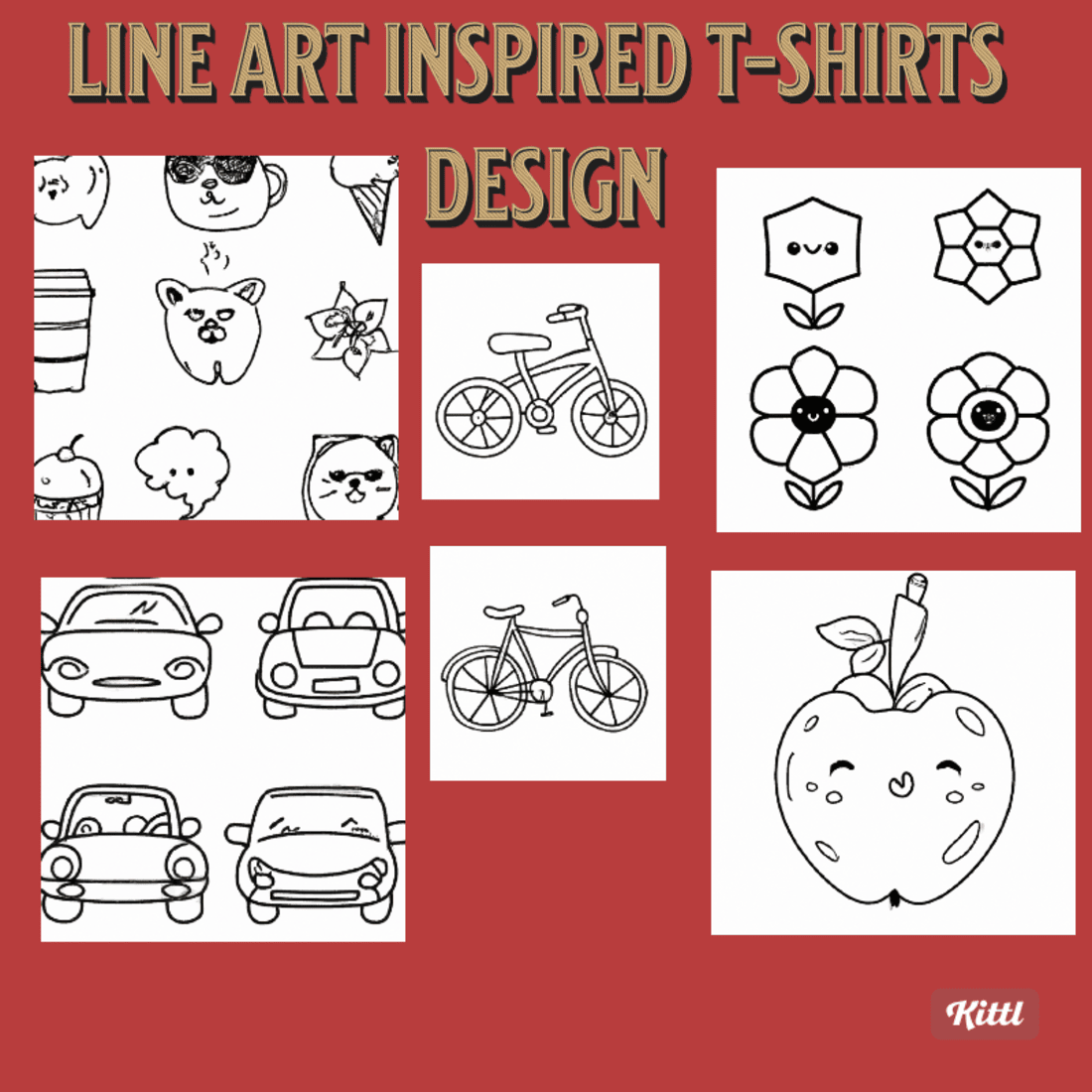 LINE ART INSPIRED T-SHIRTS DESIGNS  preview image.