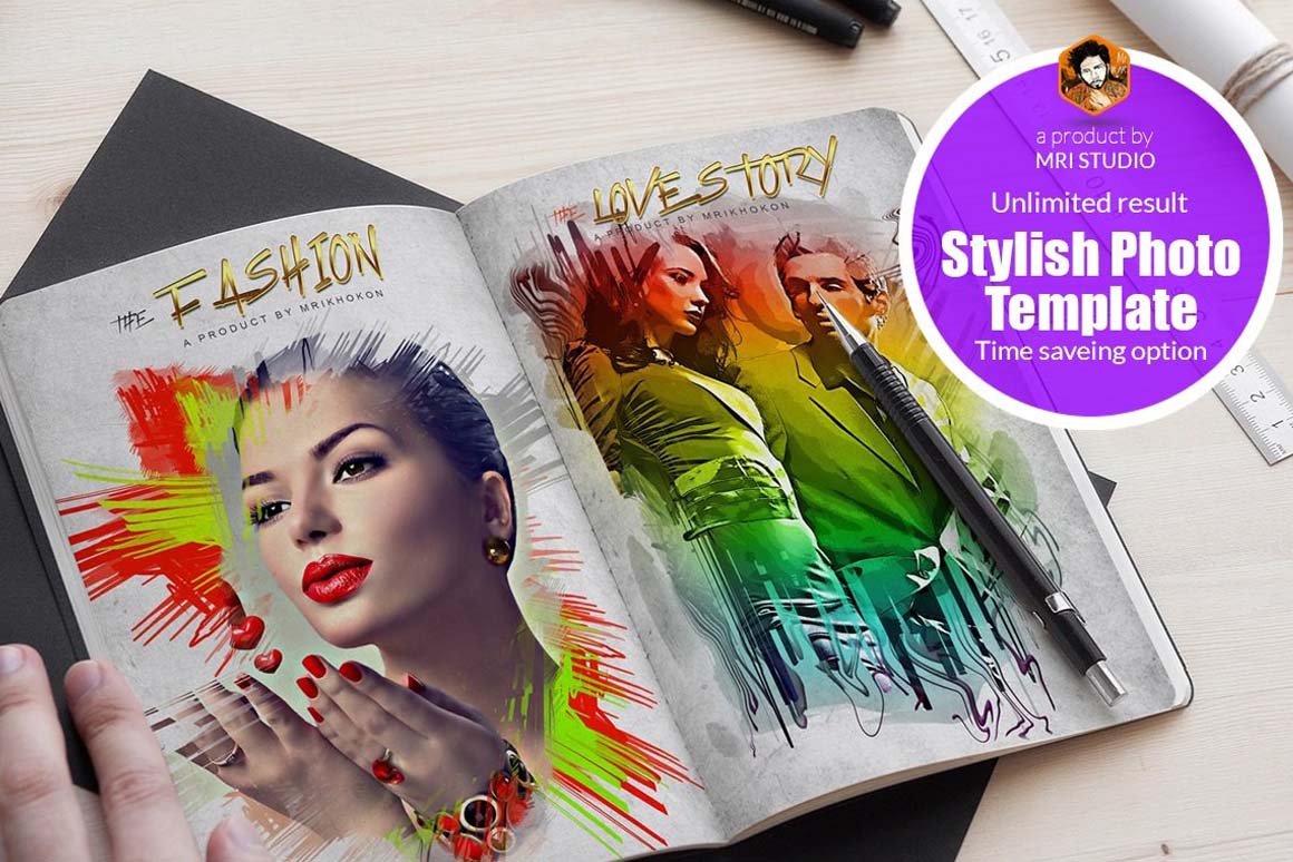 artistic photo template 899