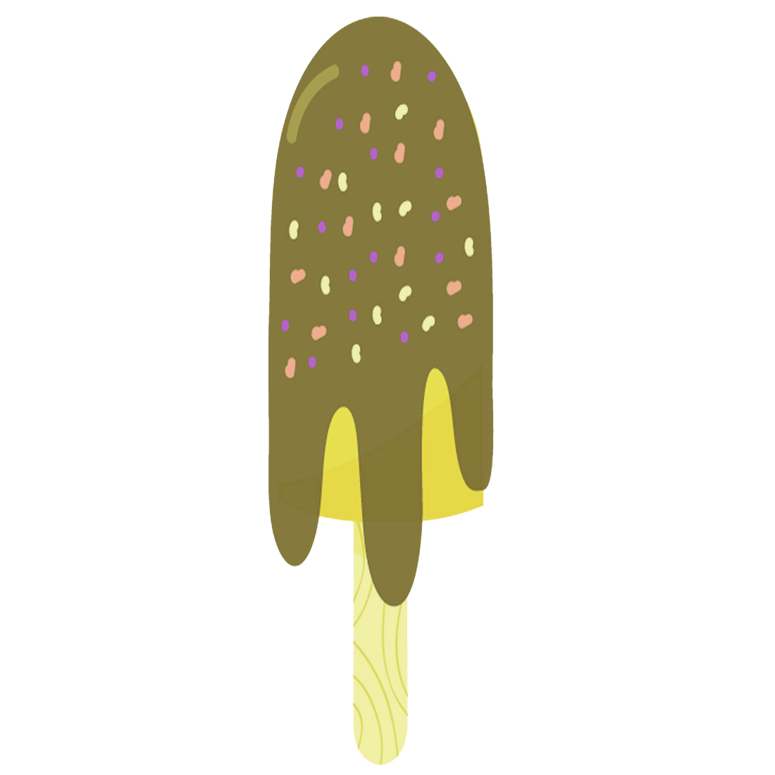 4 Sparkle Ice-cream Stickers SVG preview image.