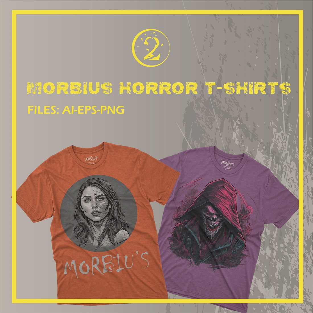 2 horror t-shirt designs morbius cover image.