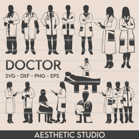 Doctor svg | Doctor | Doctor silhouette | Doctor Svg Bundle | Medical Svg | Doctor Cartoon | Stethoscope svg | female doctor svg | Male doctor svg | Doctor With Patient svg | Doctor Clipart| Vector Doctor, cover image.