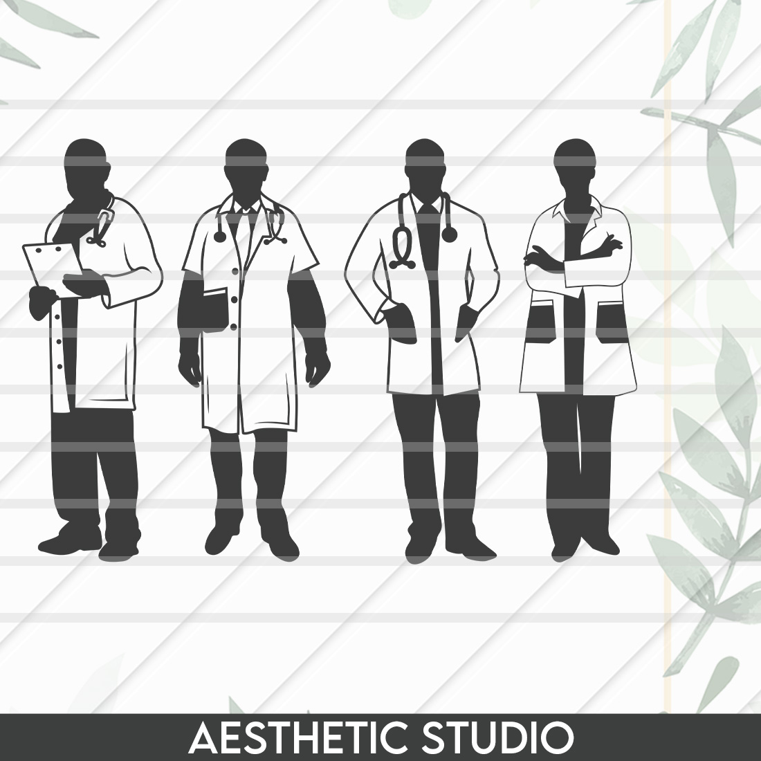 Doctor svg | Doctor | Doctor silhouette | Doctor Svg Bundle | Medical Svg | Doctor Cartoon | Stethoscope svg | female doctor svg | Male doctor svg | Doctor With Patient svg | Doctor Clipart| Vector Doctor, preview image.