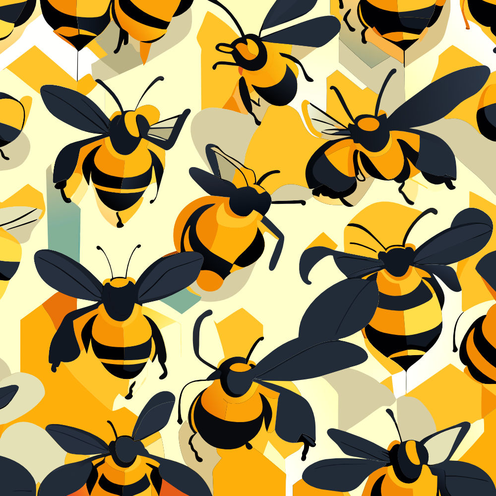 bee seamless pattern 7 32