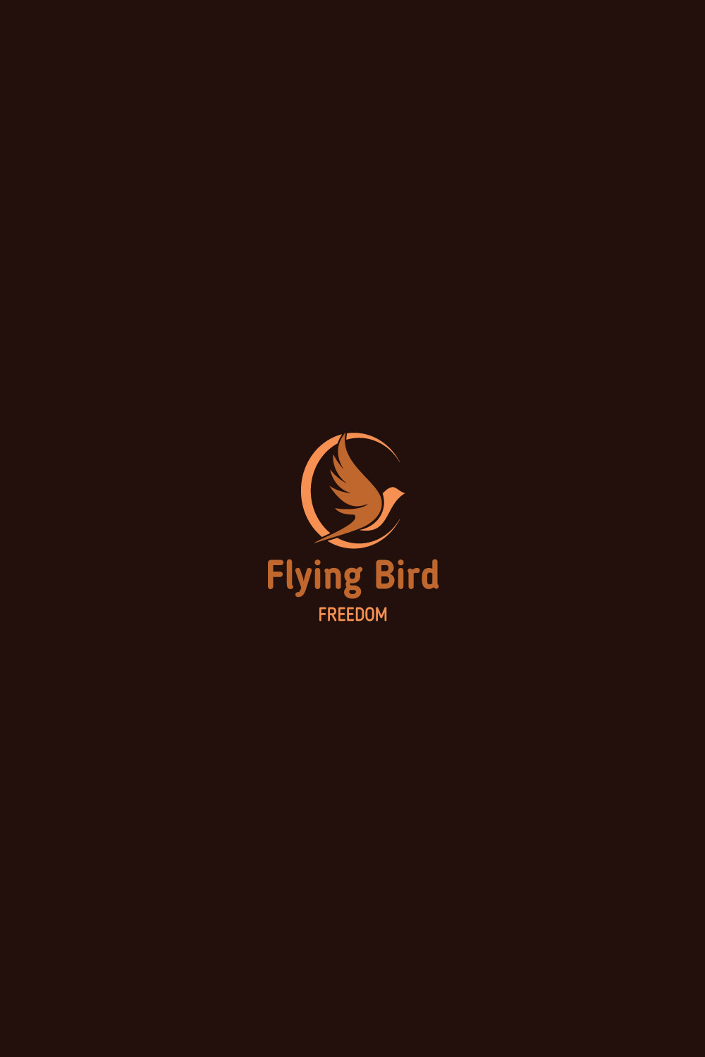 simple Flying bird logo design pinterest preview image.