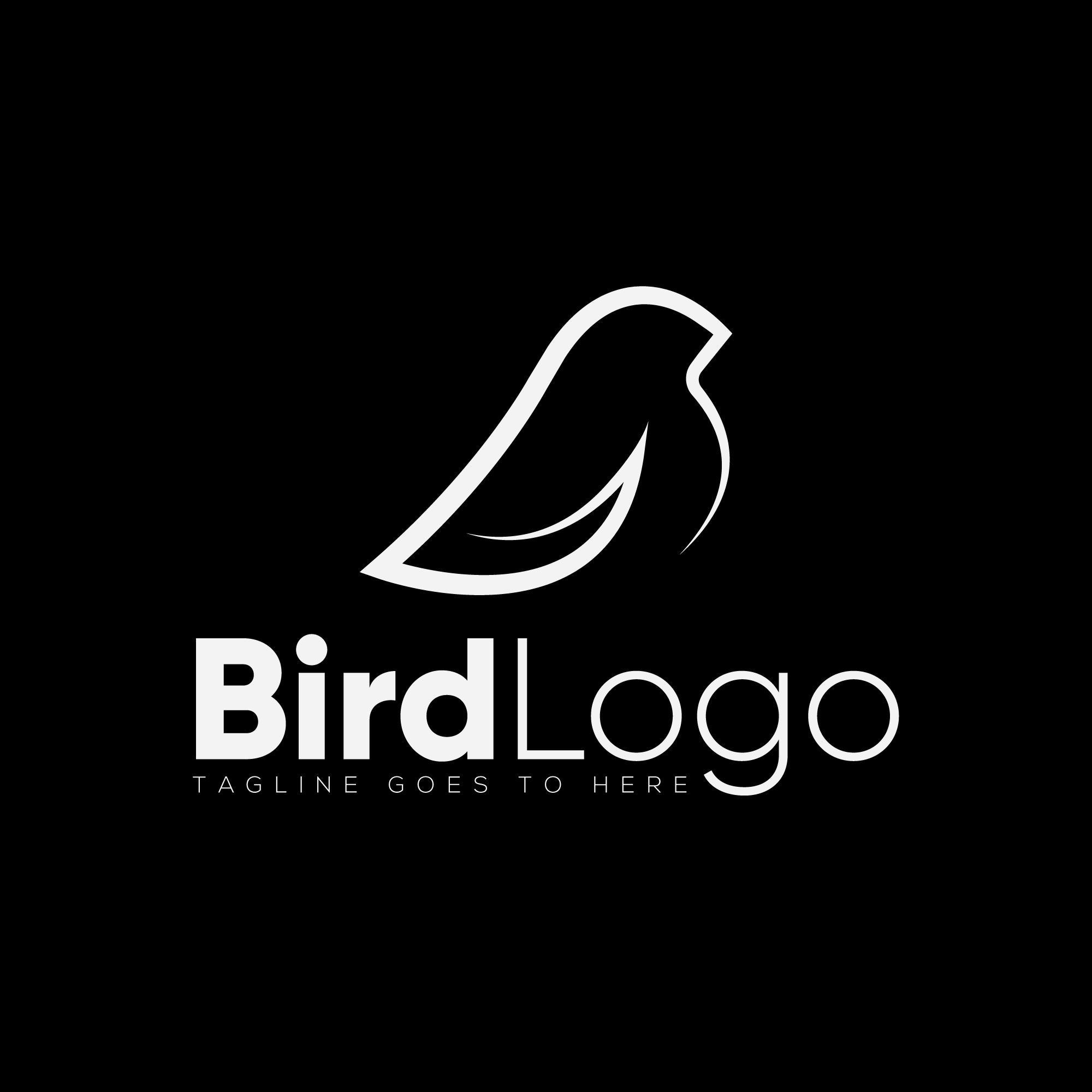 Bird Minimalist Logo Design preview image.