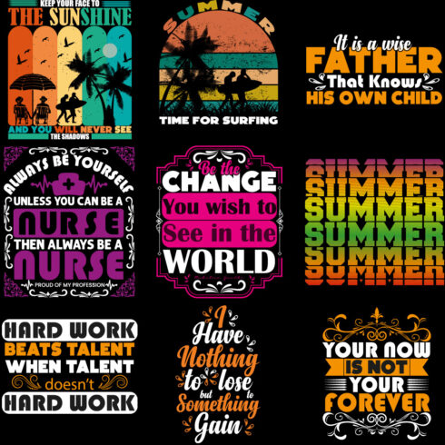 Custom Typography T-Shirt Design cover image.