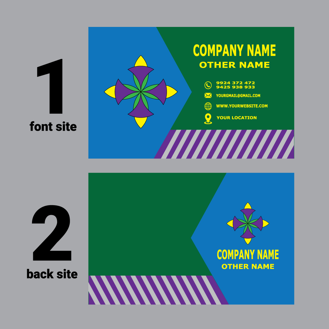 business card design and illustration template vector, preview image.