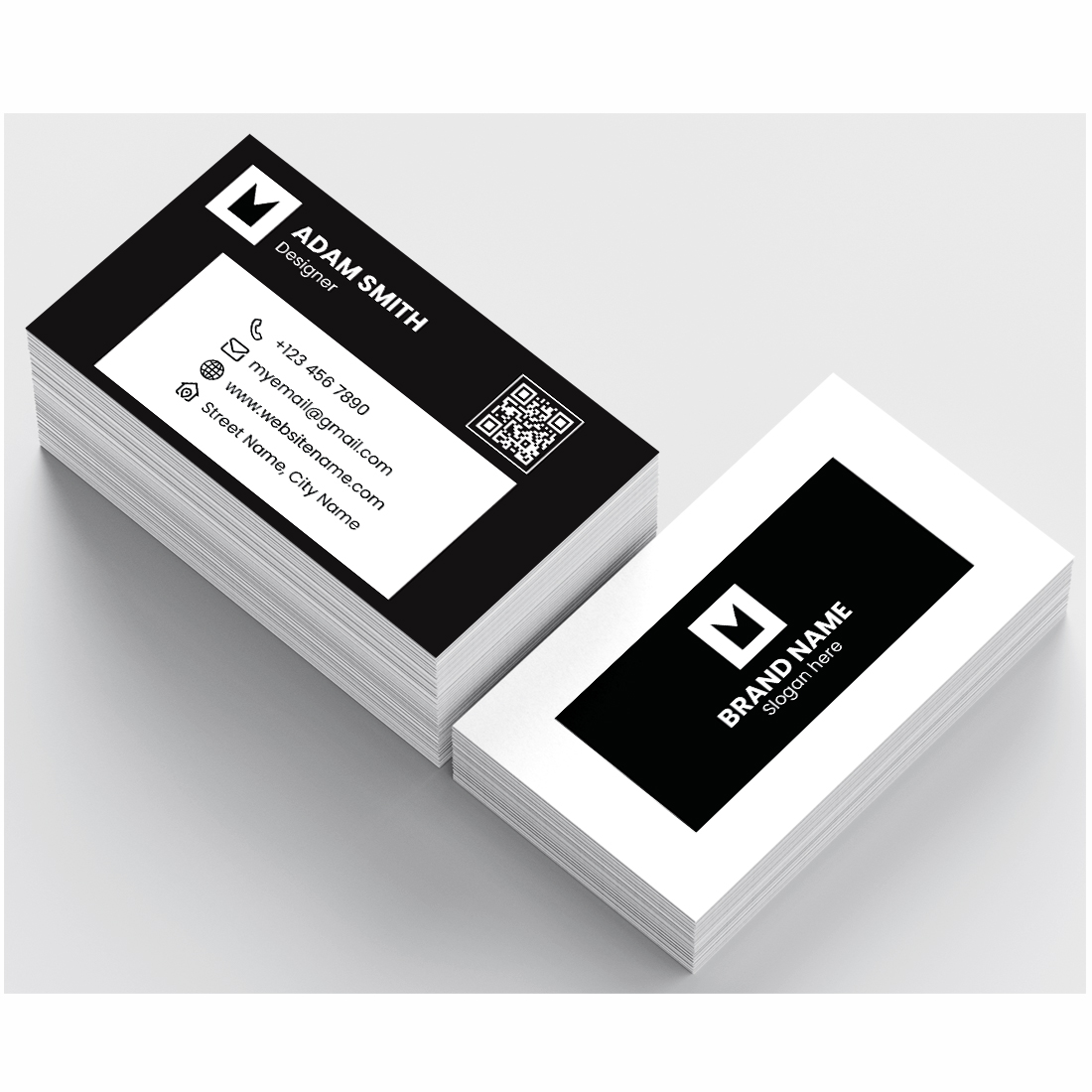 Simple and minimal Business Card Design preview image.