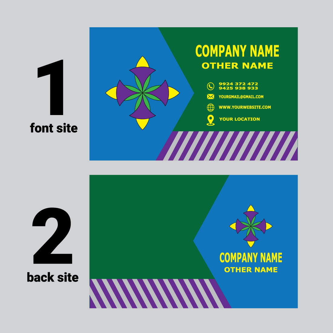 business card design and illustration template vector, cover image.