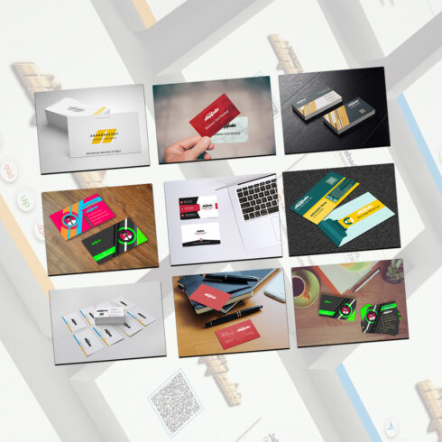 15 Print Design Business Card Multi Style Mockup Bundle cover image.
