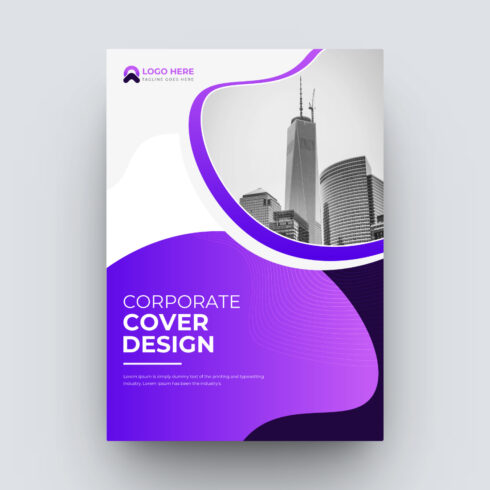 Modern book cover or brochure cover page template design cover image.