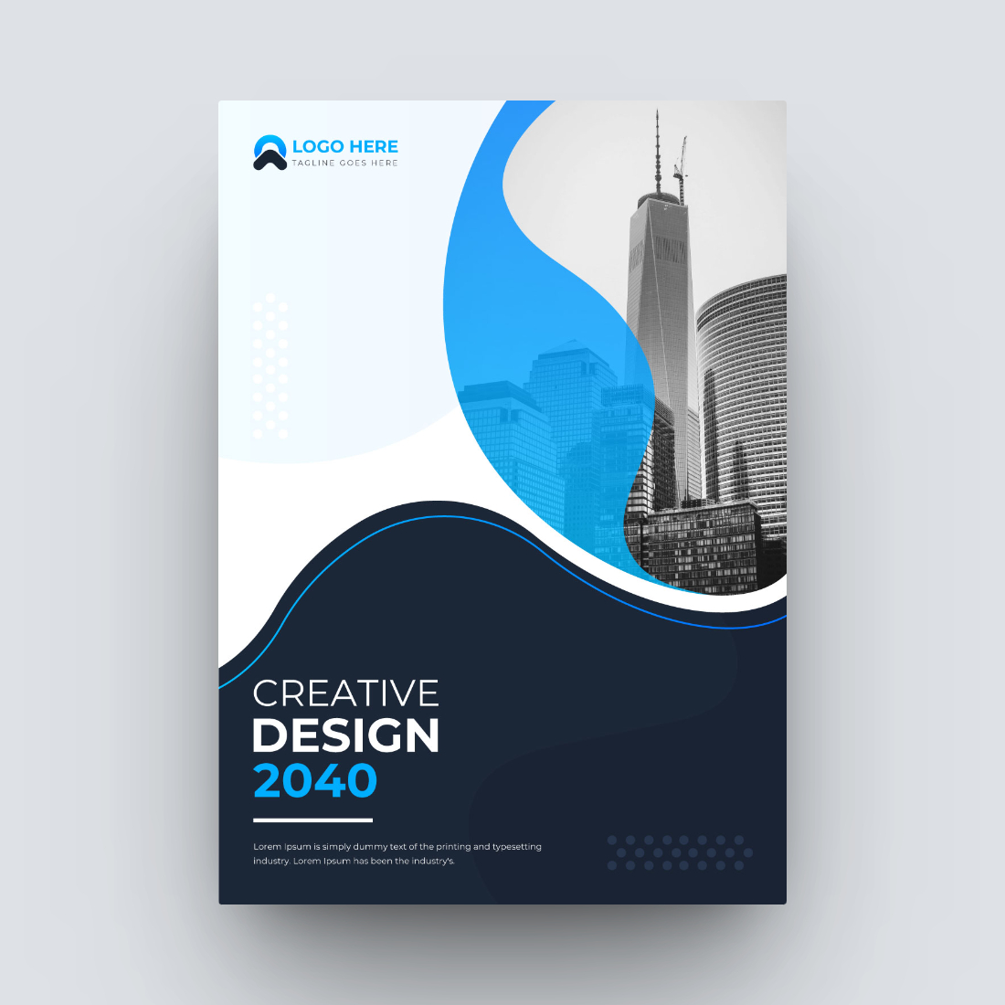 Modern corporate book cover or brochure cover page design cover image.