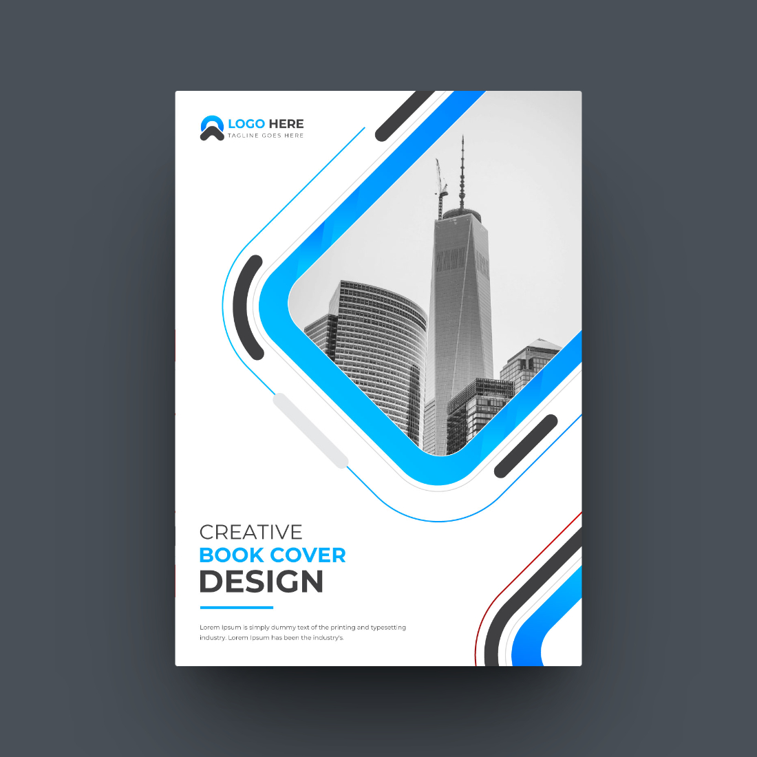 Brochure cover page template design preview image.