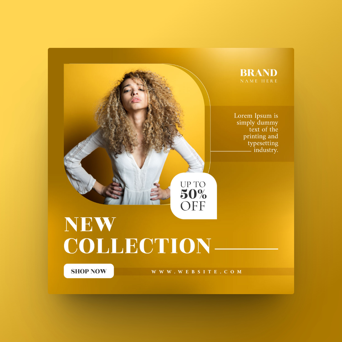 Fasion New Collection Social Media Post Template preview image.