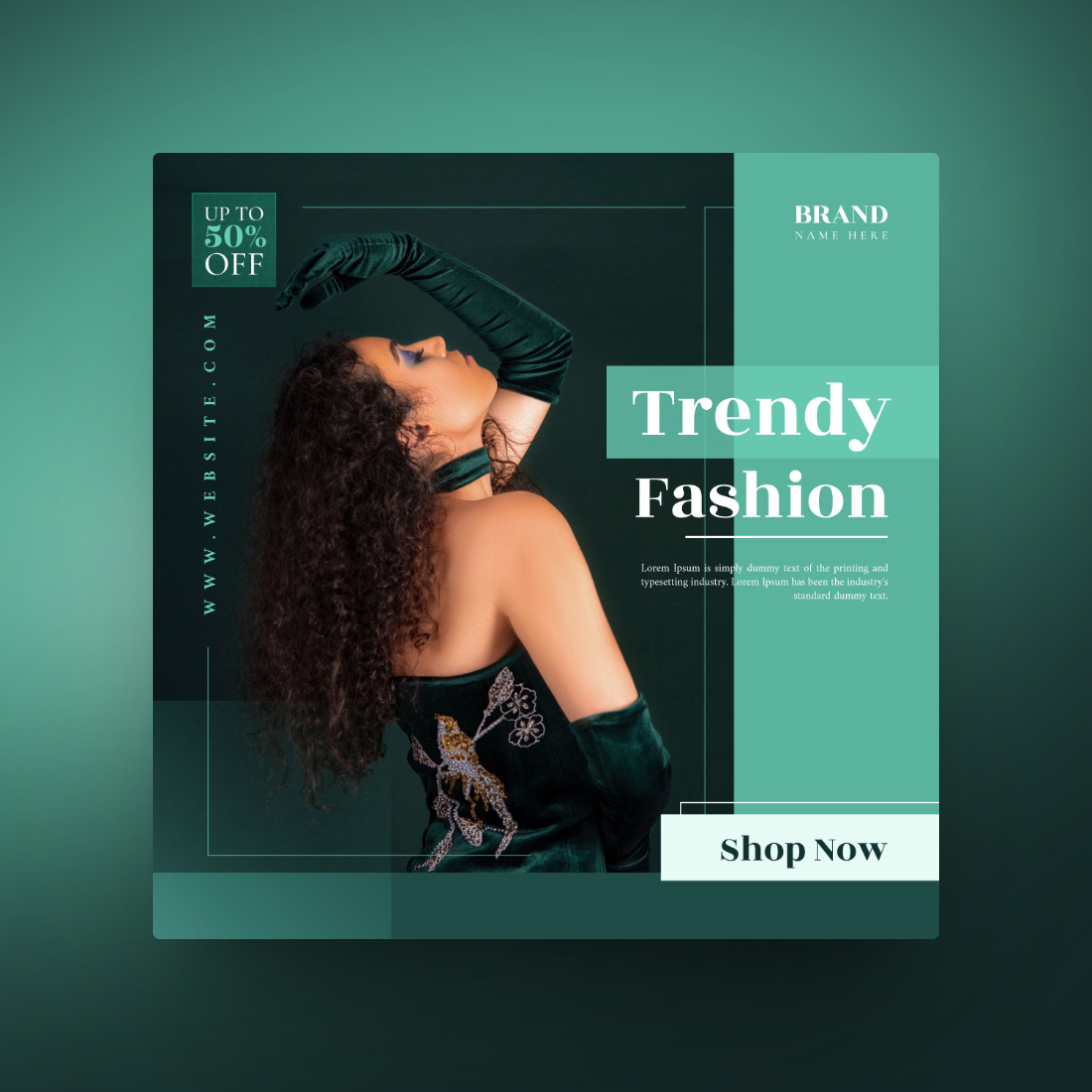 Fashion Social Media Post Template For Facebook or Instagram preview image.