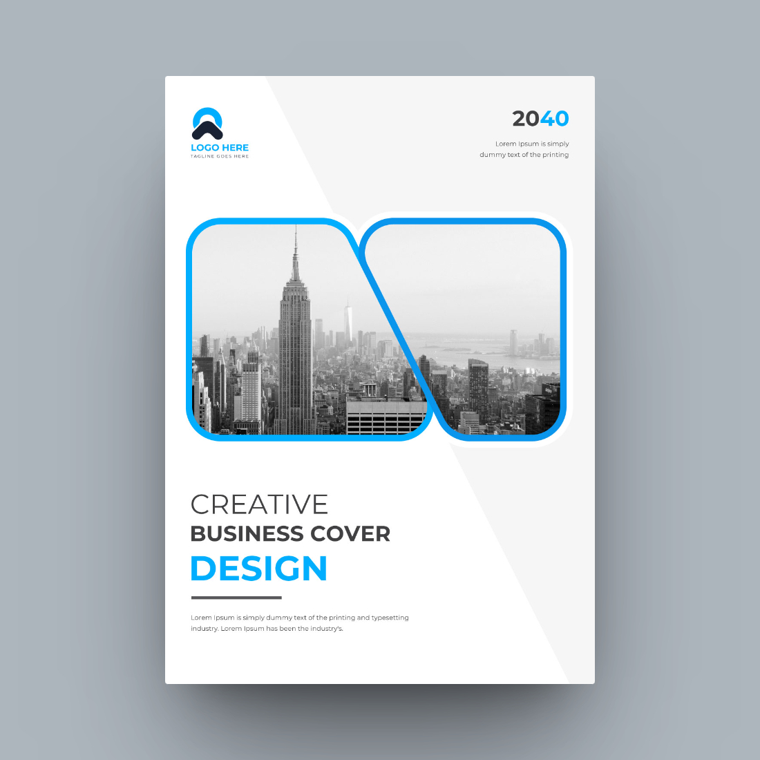 Simple cover or brochure cover page template design cover image.