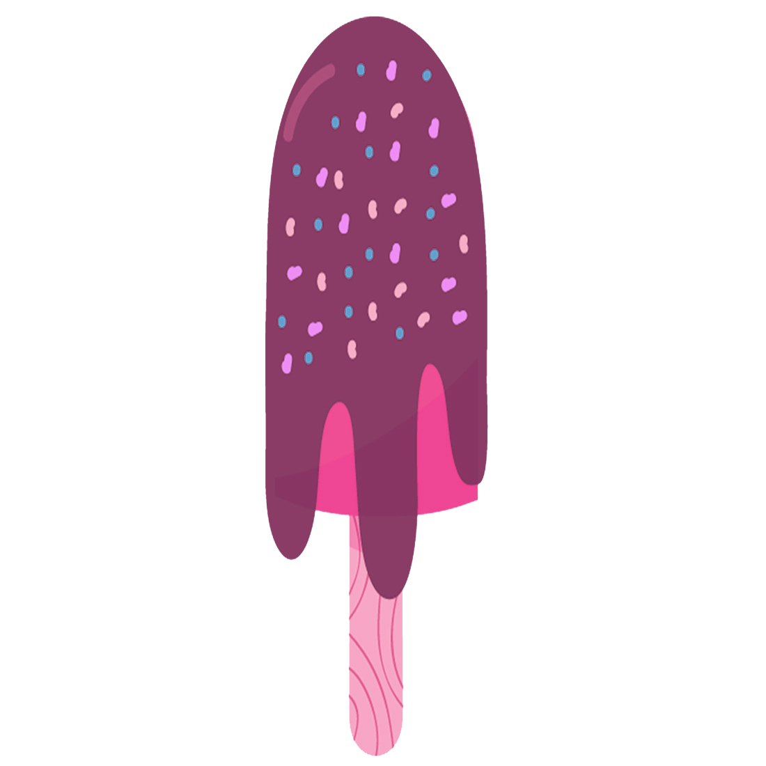 4 Sparkle Ice-cream Stickers PNG preview image.