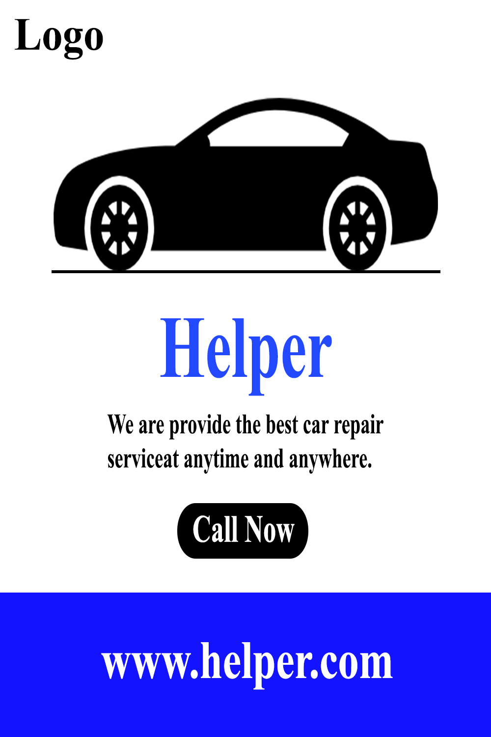 CAR HELPER SOCIAL MEDIA POSTER pinterest preview image.