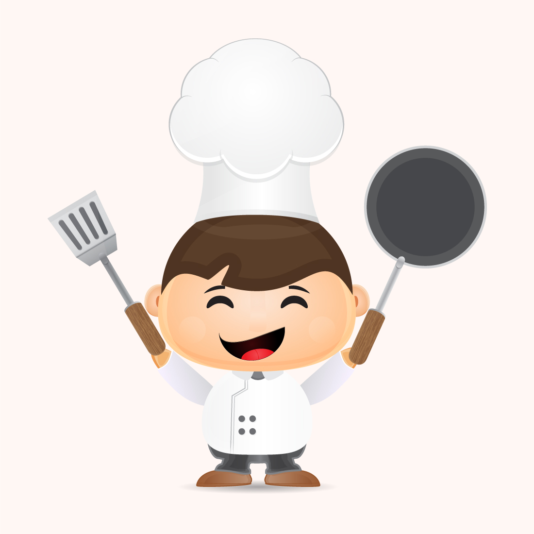 Cute chef cartoon in various poses