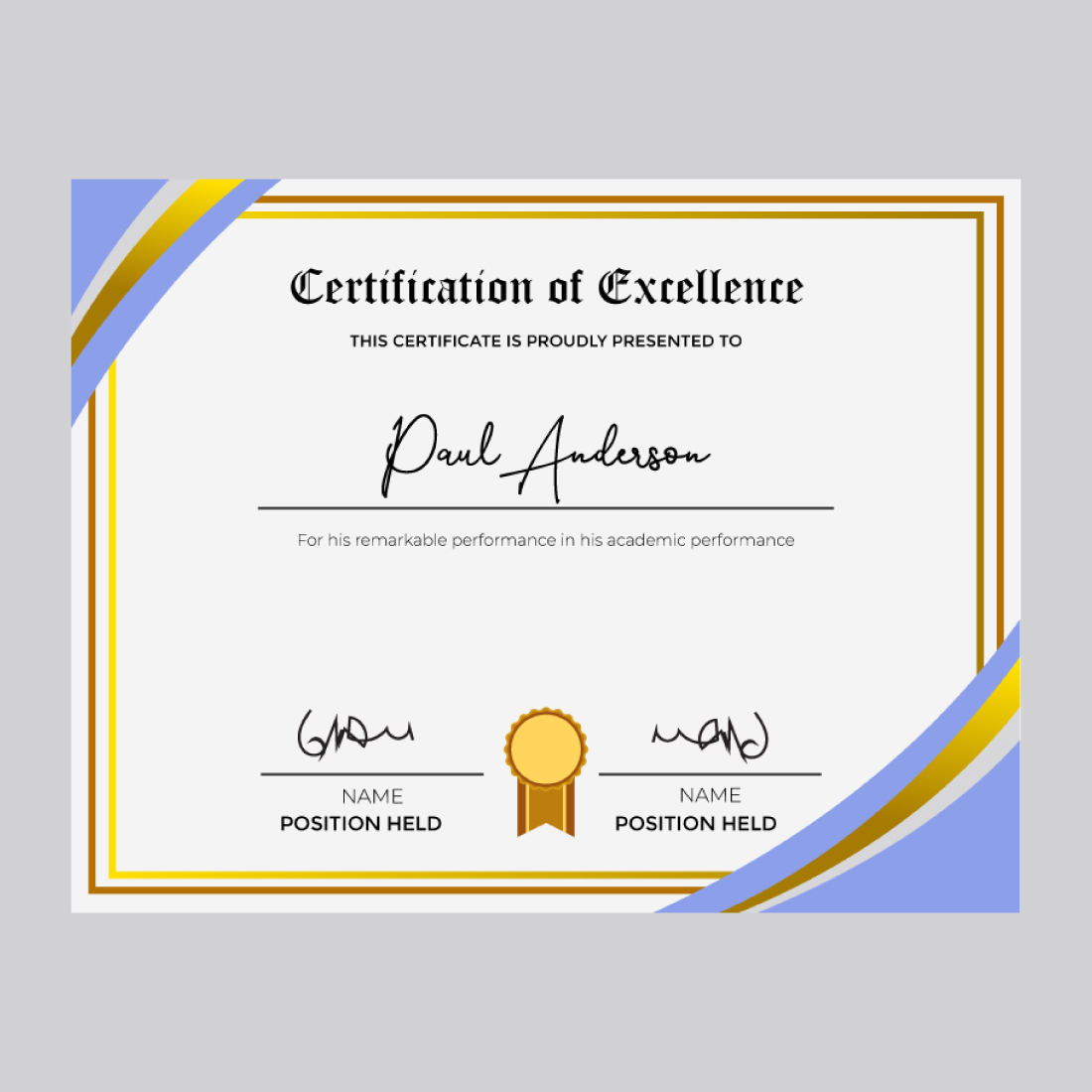 Certificate Design preview image.