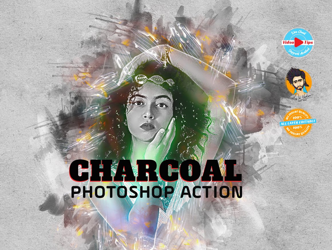 charcoal photoshop action 199