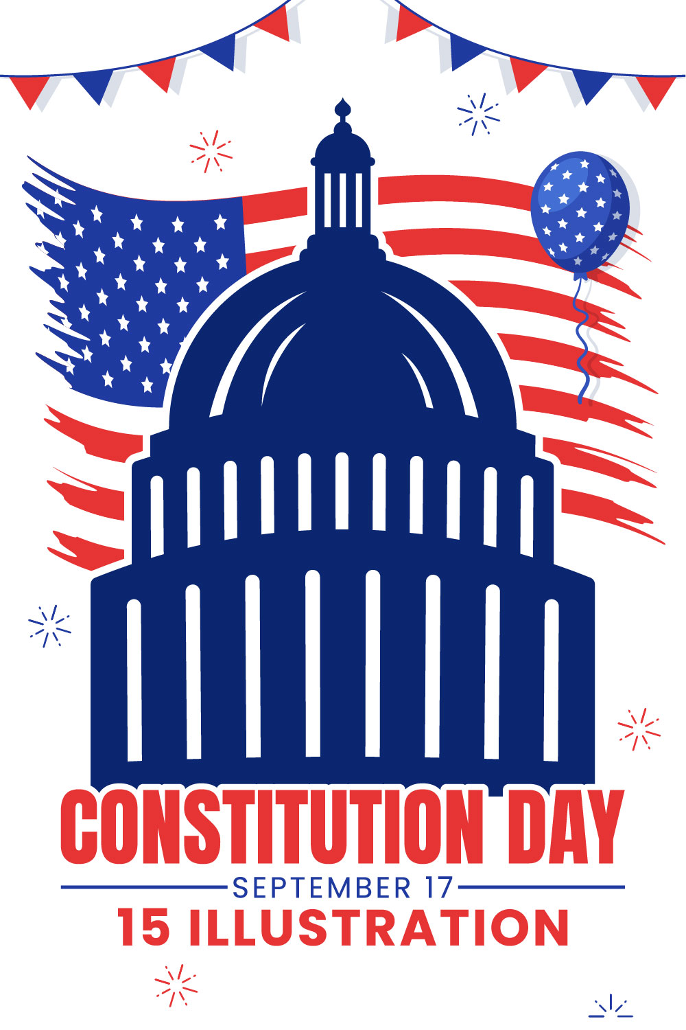 15 Constitution Day United States Illustration pinterest preview image.