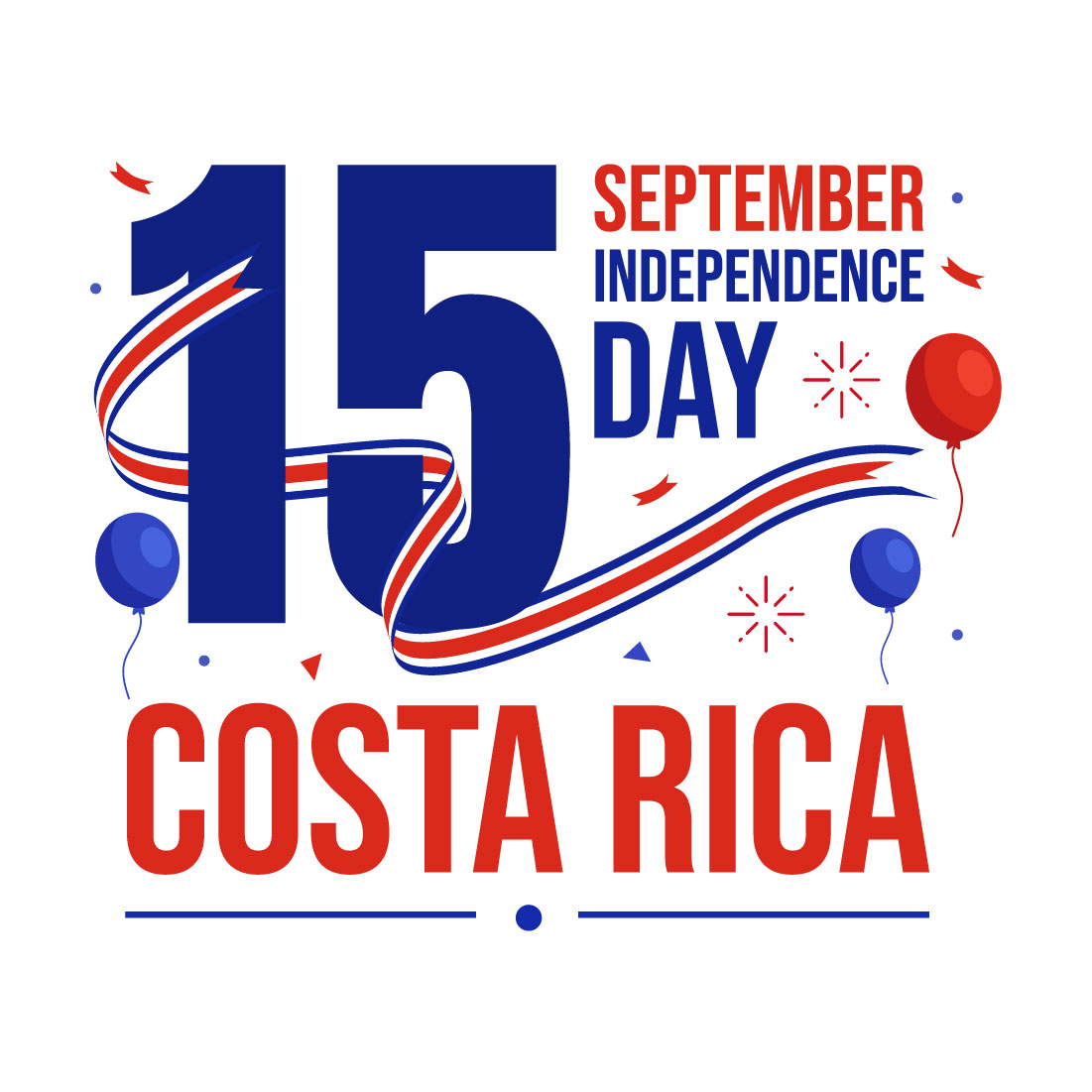 16 Happy Independence Day of Costa Rica Illustration cover image.