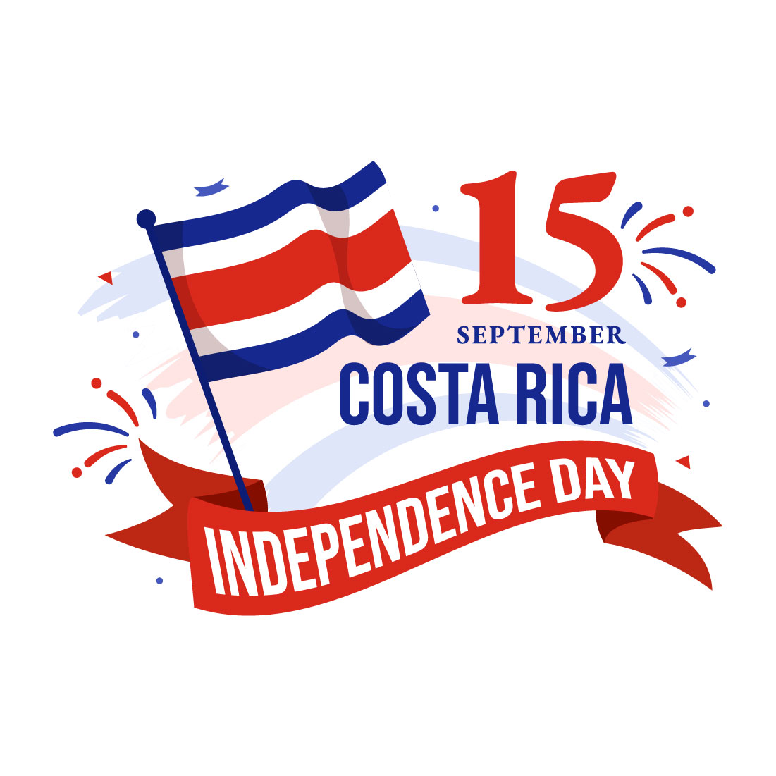 16 Happy Independence Day of Costa Rica Illustration preview image.