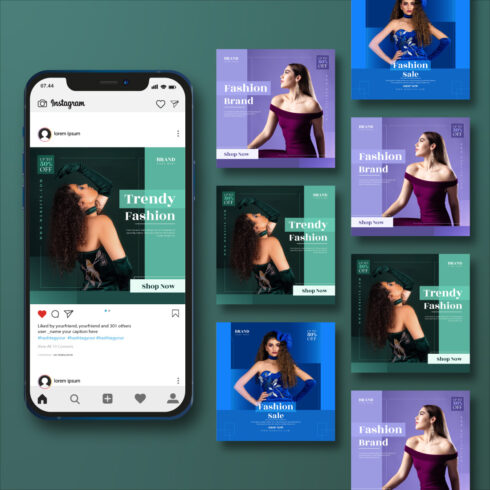 Fashion Social Media Post Template For Facebook or Instagram cover image.