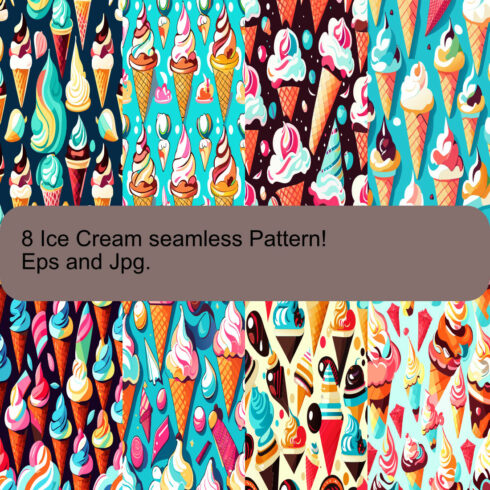 ICE Cream seamless Pattern Bund cover image.