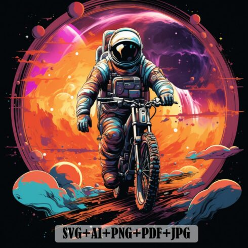Introducing the T-Shirt Astronaut Used Bicycle: Reach for the Stars, Pedal with Style! cover image.