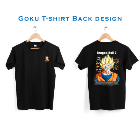Goku Oversize T-shirt with Back Pattern Design cover image.