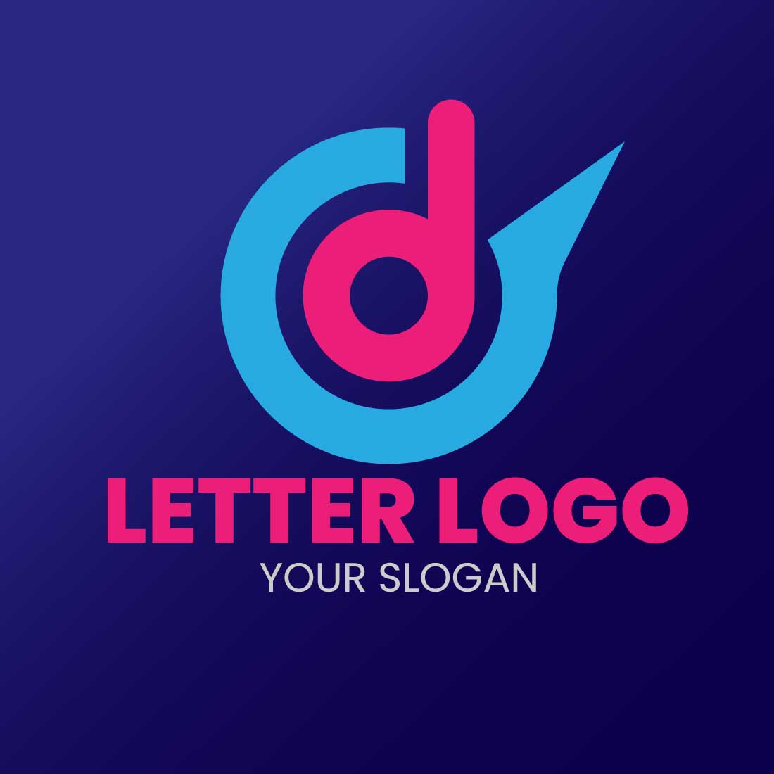 D Letter Logo Brand Logo design preview image.