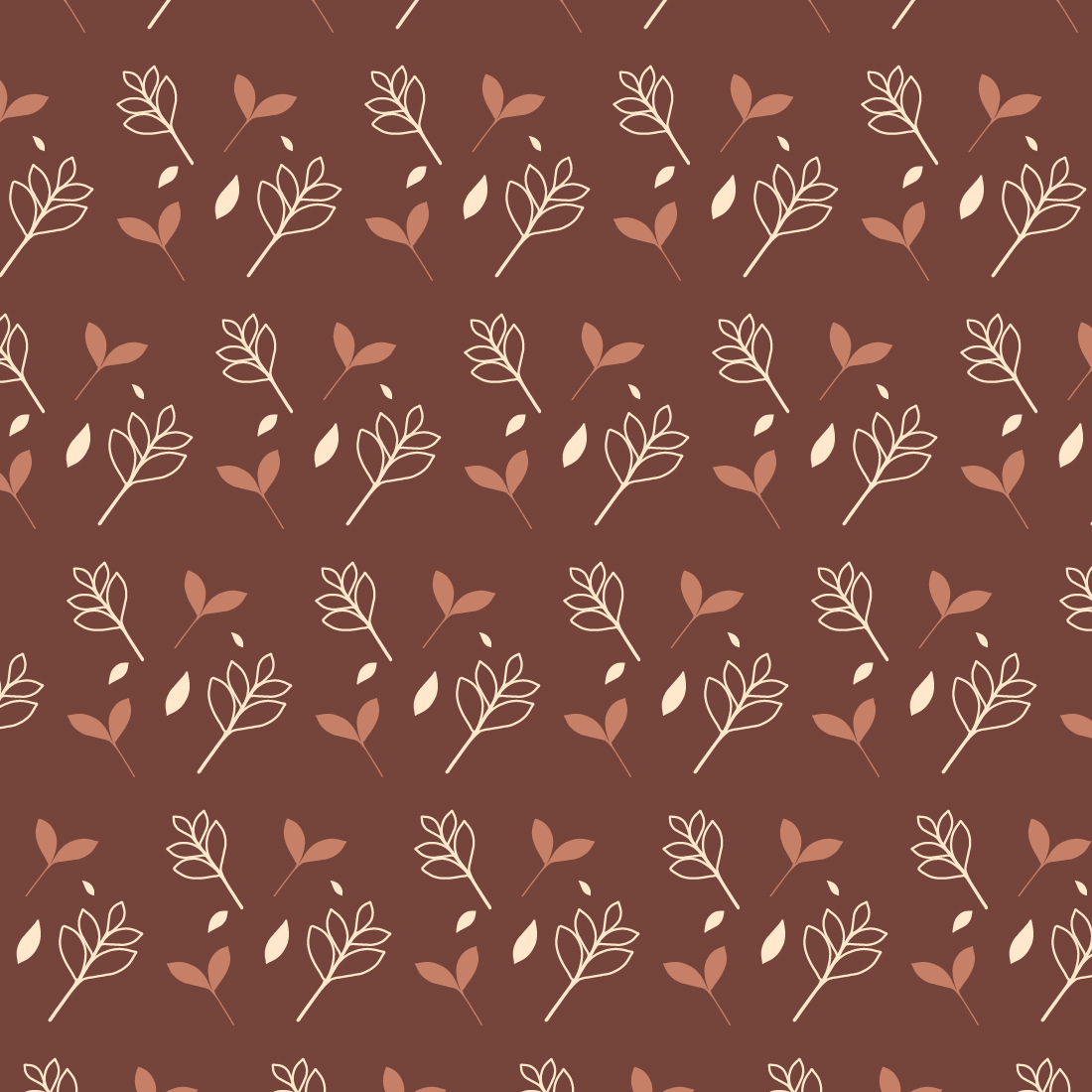 Warm and cozy, floral seamless pattern Made in 3 color options preview image.