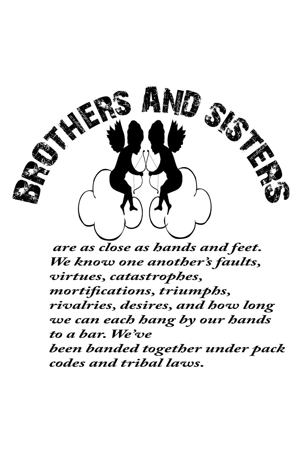 Brother and sister t-shart design pinterest preview image.