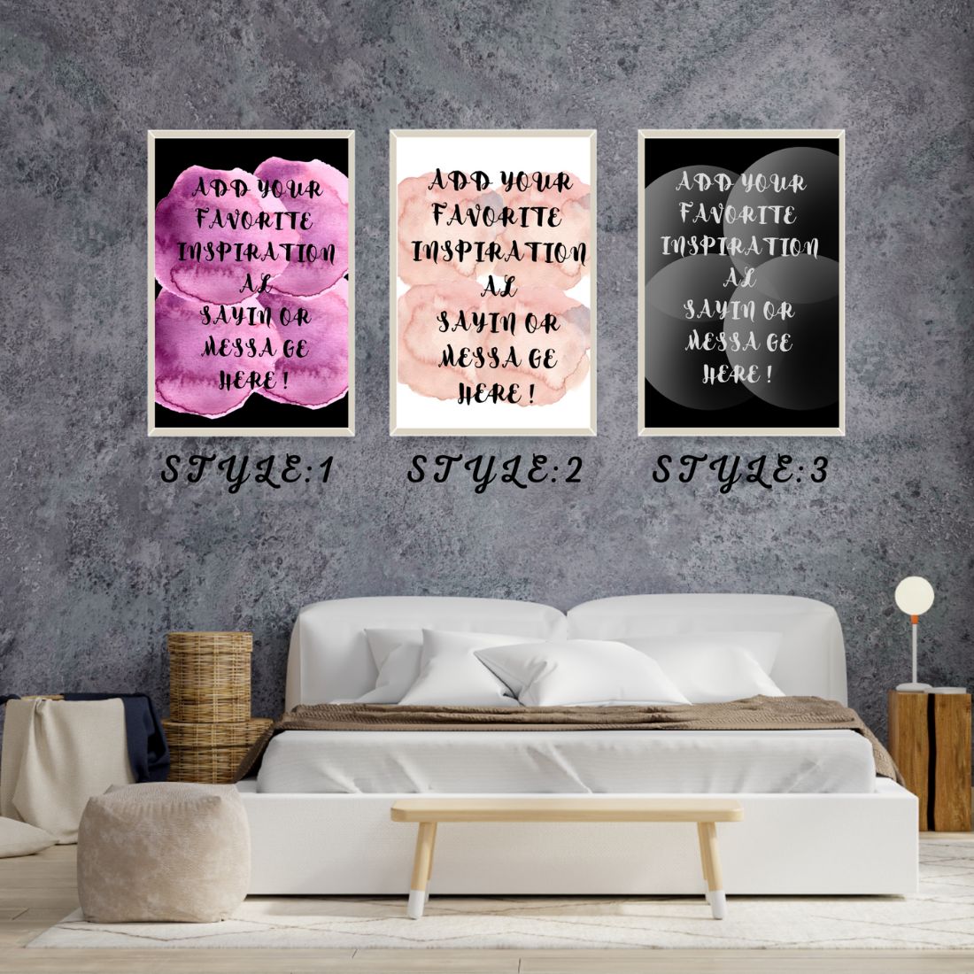 Motivational Quote Wall Art" "Words of Wisdom: Elegant Quote Wall Art Decor" "Positive Vibes Only: Stylish Quote Wall Art Collection" "Dream Big, Live Bold: Modern Typography Quote Wall Art" "Artistic Affirmations: Creative Quote Wall Art Prints" preview image.