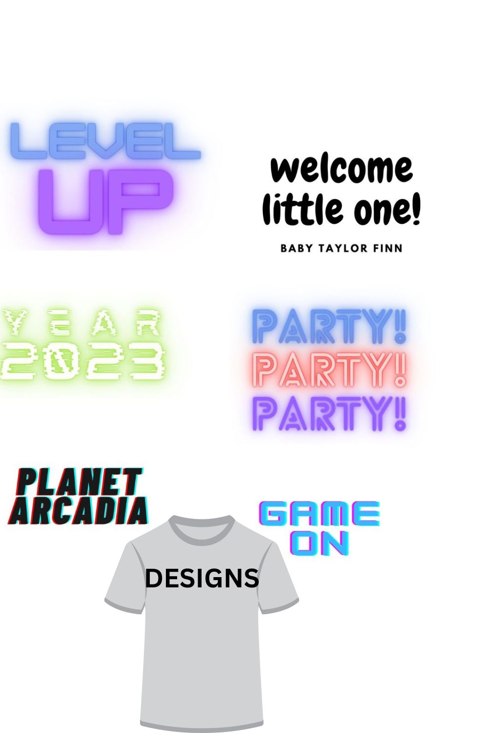 DESIGN AND PRINTABLE T SHIRTS DESIGNS pinterest preview image.