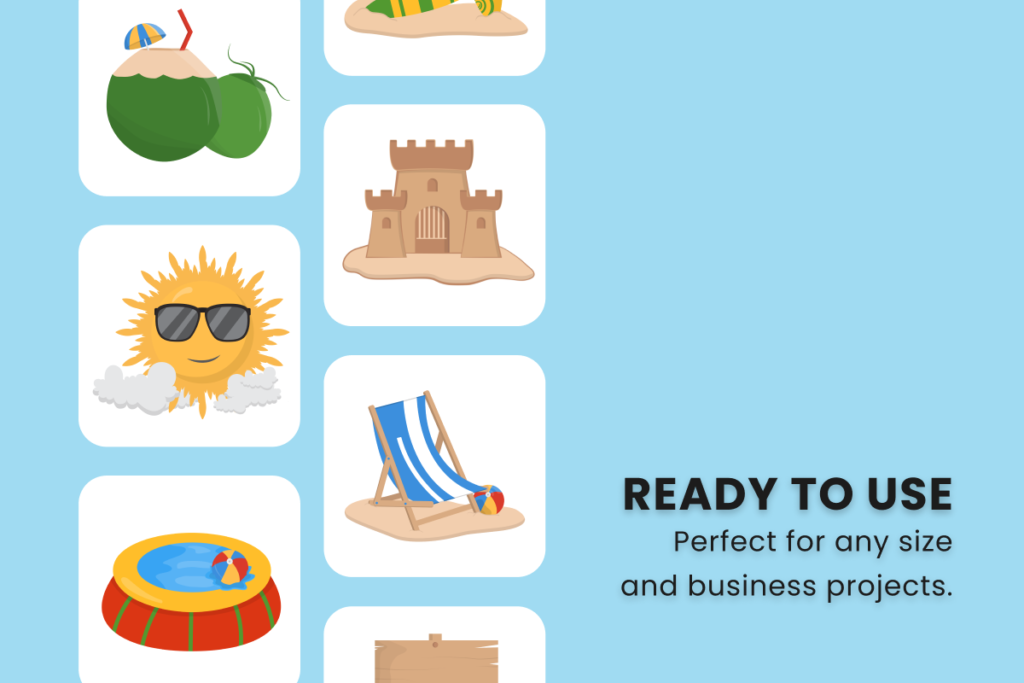 Summer Icon Illustration Set Vol 2 - MasterBundles
