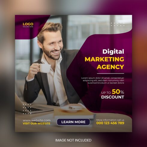 Digital marketing social media web banner template cover image.