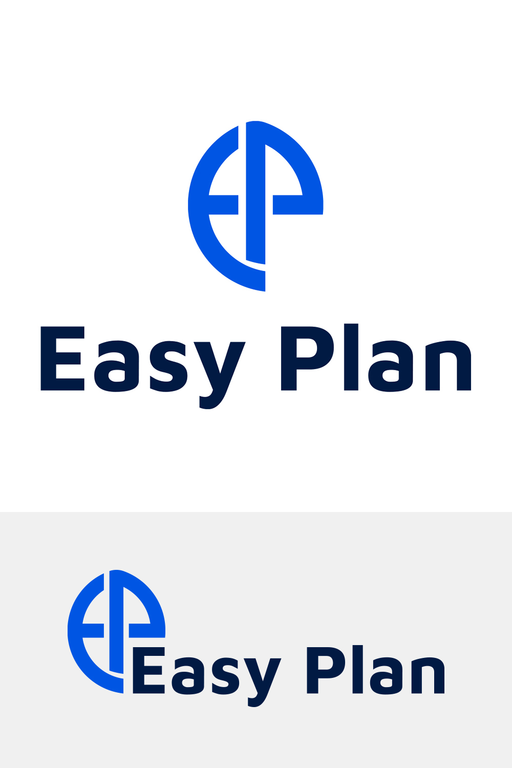 Abstract EP Easy Plan Logo Design Template pinterest preview image.