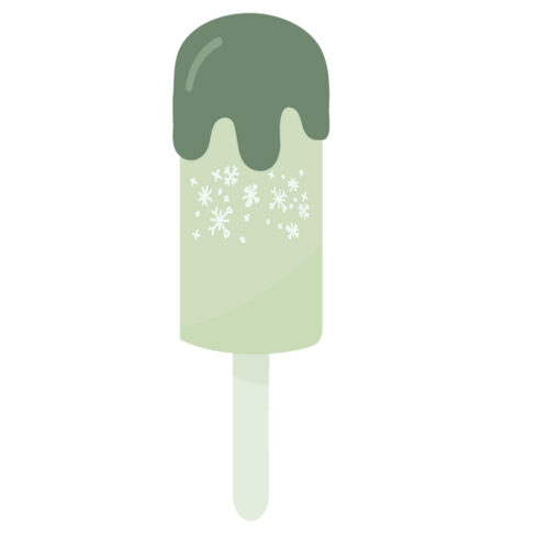Set of 4 Summer Ice cream Stickers PNG cover image.