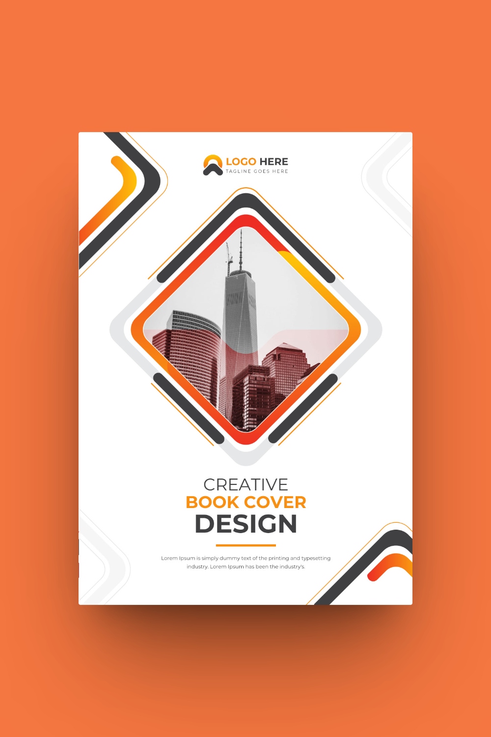 Corporate book cover or brochure cover page preview image pinterest preview image.
